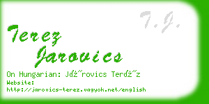 terez jarovics business card